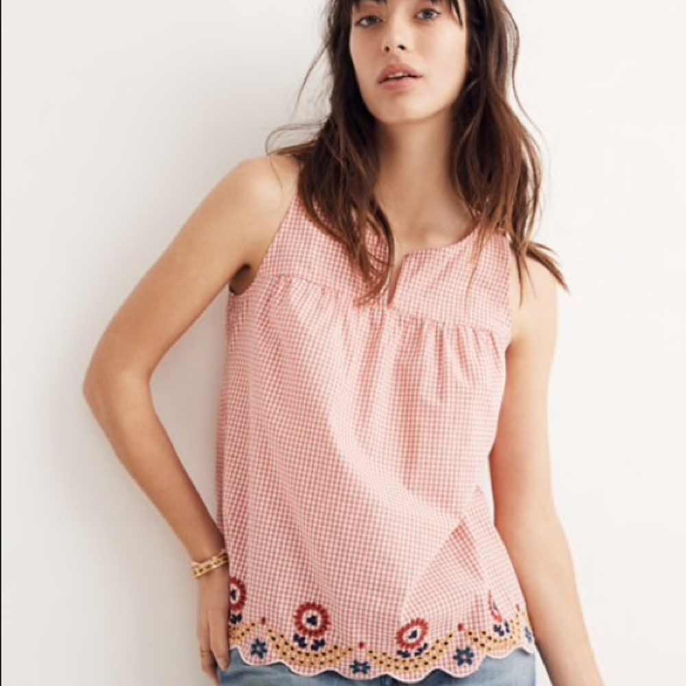Madewell | Red Gingham Tank
